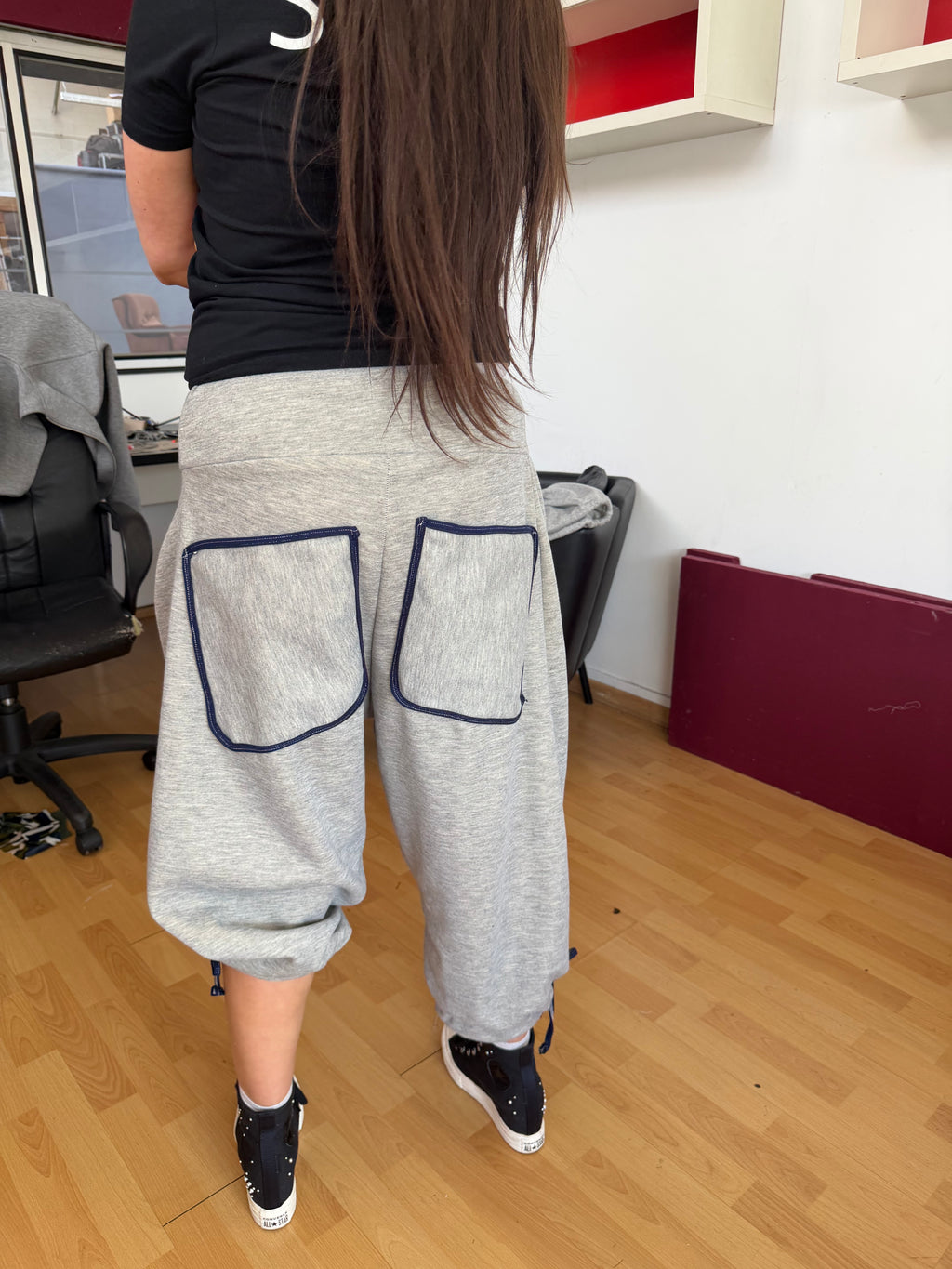 Short Sarouel gris